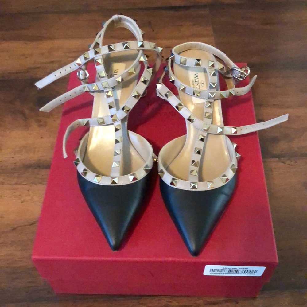 Black Valentino caged pumps